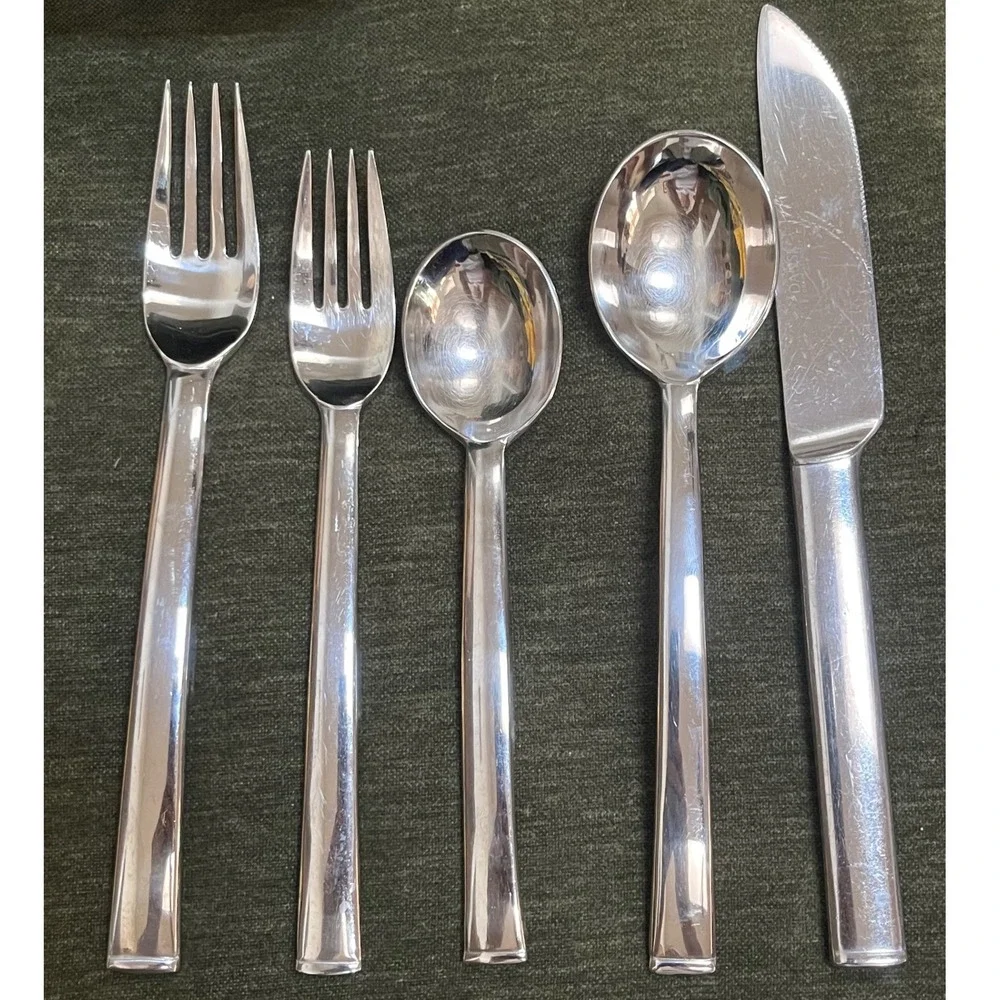 Dansk AMENI.T Graves studio Stainless 18/10 Modern Flatware 7/5 pc Place set +4